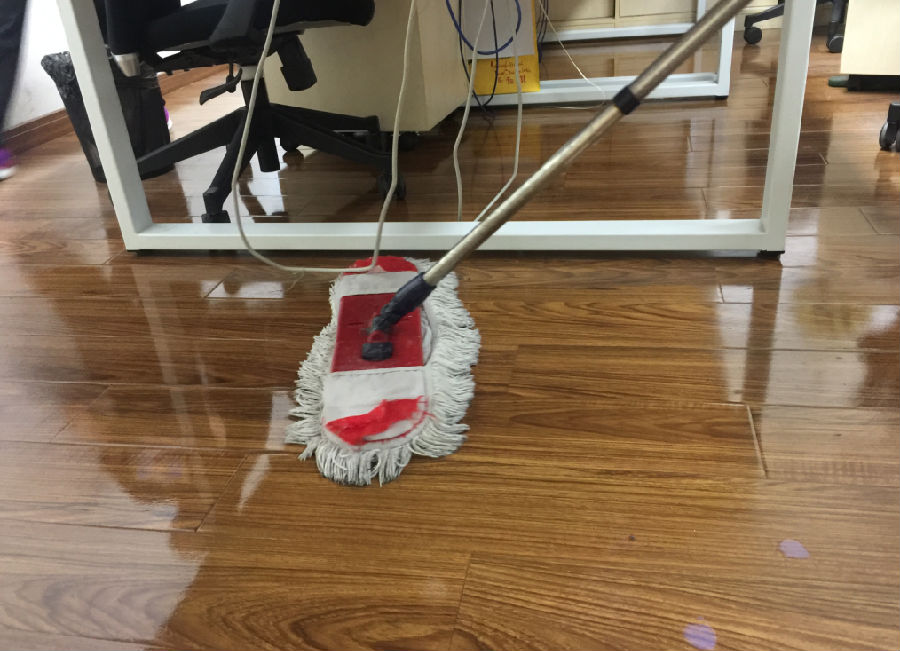梨树区木地板保洁案例